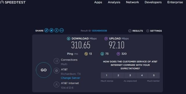 speedtest cek kecepatan internet