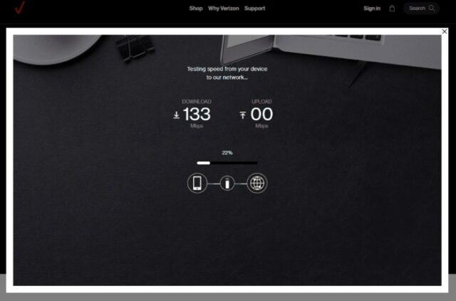 verizon cek kecepatan internet