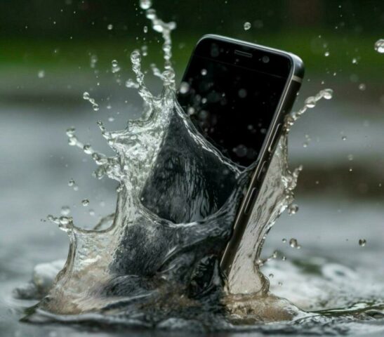 ponsel terkena air