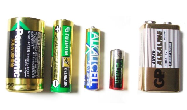 baterai alkaline bentuk ukuran baterai