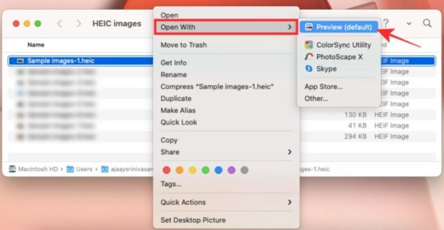 format file heic ke jpg priview mac