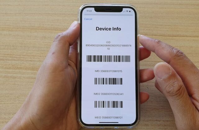 melihat nomor imei iphone