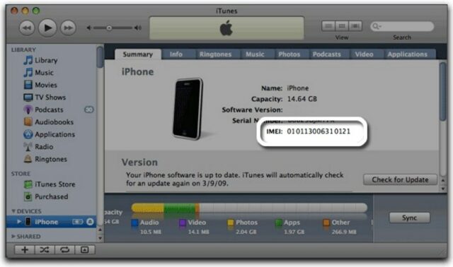 mengecek nomor imei iphone