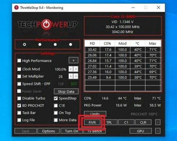 menurunkan voltase cpu intel